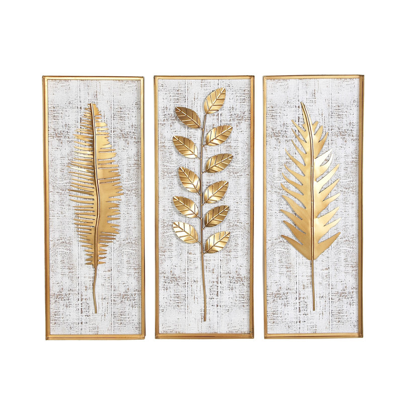 Goodfellow 3 Piece Rectangular Metal Wall Decor Set & Reviews Joss & Main